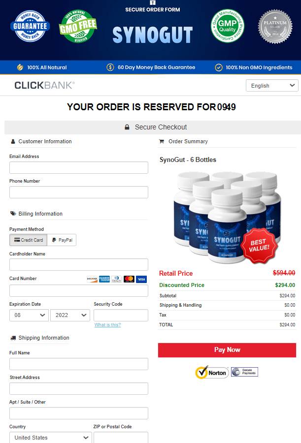 Synogut - Secure checkout